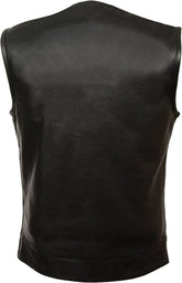 Men's Lambskin Sleeveless Lightweight Black Leather Vest